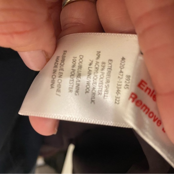 Wine/ maroon wool coat . Size 2 - Picture 5 of 5